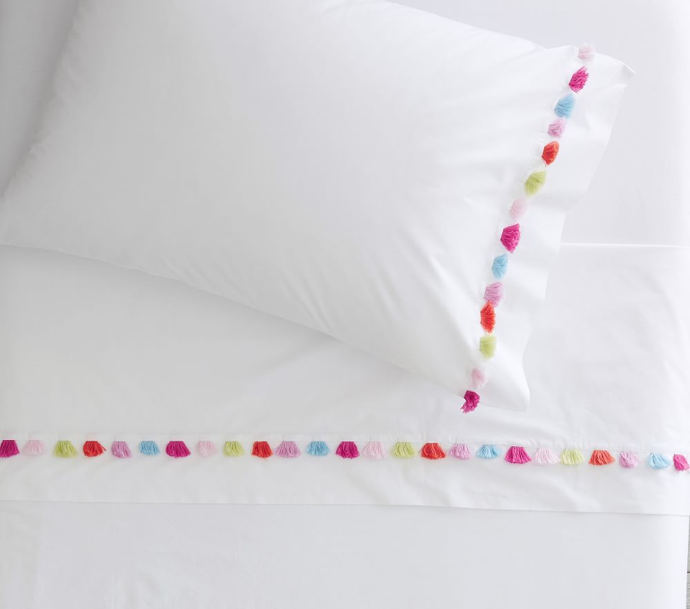 Pom Pom Tassel Organic Sheet Set & Pillowcases